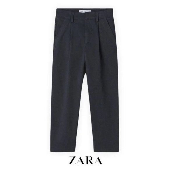 ZARA Kids | Navy | STRUCTURED PANTS WITH DARTS - Picture 1 of 3